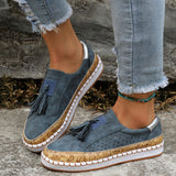 Tasselina™ – Stilvolle Damen Loafer mit dekorativen Quasten – Blau