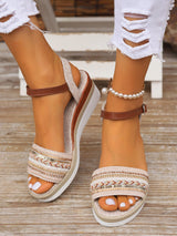 Mariana - Boho-Plateau-Sandalen – Beige
