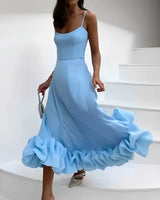 Melanson - Elegantes Damen Kleid Festliches Kleid für Hochzeiten und Cocktails – Blau