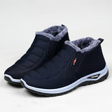 Winterschuhe Herren | Slip-On Mittlerer Schnitt Mit Elastikseitenteilen – Blau
