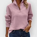Gisela | Halb-Zip Pullover – Rosa