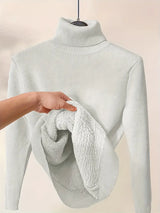 Damen Winter Rollkragenpullover | Gemütlich – Weiß