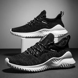 Zoryon | Laufschuhe für Männer mit atmungsaktivem Mesh und Flyknit-Gewebe – Schwarz