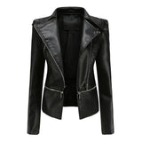 Stilvolle Lederjacke - esra – Schwarz