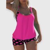 Giselle | Charmanter Punkte Tankini – Rote Rose