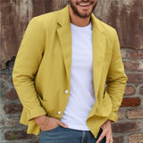 Balduin | Herren Casual Sakko mit Taschen – Gold