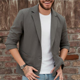Balduin | Herren Casual Sakko mit Taschen – Dunkelgrau