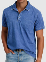 Bastian | Herren Kurzarm Poloshirt Regular Fit – Blau