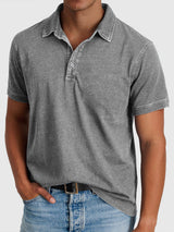 Bastian | Herren Kurzarm Poloshirt Regular Fit – Grau