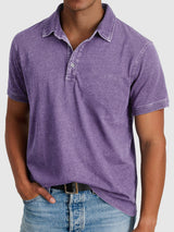 Bastian | Herren Kurzarm Poloshirt Regular Fit – Lila
