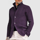 Kendu | herrenjacke mit elegantem revers und stricktasche – Traubenviolett