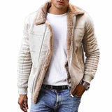 Herren Jahrgang Bomber Jacke | Warme – Beige