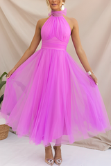Serrena - Elegantes Rollkragenkleid für Damen – Lila
