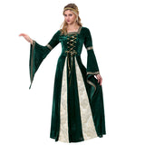 Traditionell königlich Halloween Kostum Kleid | Maxi – Grün