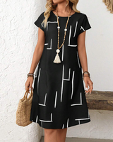 Delia - Soft-Touch-Sommerkleid – Schwarz