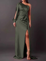 Elisa - Elegantes und Anspruchsvolles Kleid – Dunkelgrün