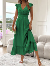 Gayasha - Elegantes Armelloses Kleid – Grün