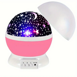 Luna Sternenprojektor Nachttischlampe – Rosa