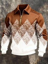 Renshaw - Stylisches Sweatshirt Mit Reißverschluss – Braun
