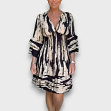 Teralya – Sommerkleid mit Volantärmeln – Schwarz