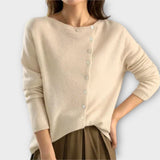 Mira | Asymmetrischer Cardigan für stilvolle Layering-Looks – Beige