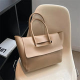 Luxuriöse Vegane Leder Tote Bag – Damen Shopper Handtasche – Khaki