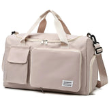 Große Wasserdichte Reisetasche – Sport- & Wochenendtasche für Damen und Herren – Beige