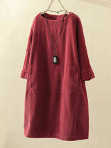 Bequemes Kleid für Frauen | Perfekt für Frühling/Sommer – Rot