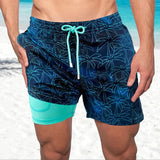 Benedikt | Herren Badeshorts mit Innenfutter – Marineblau
