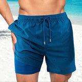 Benedikt | Herren Badeshorts mit Innenfutter – Dunkelblau
