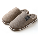 Benedikta | Damen Herringbone Hausschuhe Pantoffeln – Braun