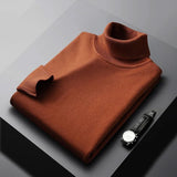Bertram | Herren Rollkragenpullover Langarm – Rost