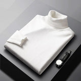 Bertram | Herren Rollkragenpullover Langarm – Weiß
