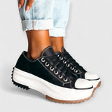 Laira | Chunky Lace-Up Sneakers – Schwarz