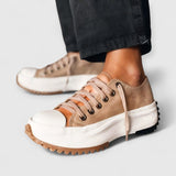 Laira | Chunky Lace-Up Sneakers – Khaki