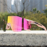 FlashLens – Sonnenbrille Mit Einem Schild Und Spiegelglas – Aurora-Rosa
