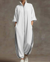 Lurelle - Jumpsuit mit Frontreißverschluss – Weiß