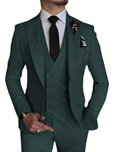 Herren Business-Set | Blazer, Weste und Hose in klarer Form – Grün