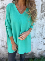 Caselle™ - Elegantes Locker Gestricktes Kleid – Blau