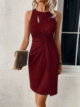Elegantes ärmelloses Damenkleid – Zeitlos & Stilvoll – Burgundisch