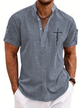 Samuelson - Elegantes Kurzarmhemd Mit Kragen – Blau