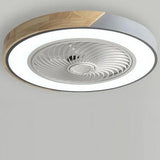 BreezeGlow | Skandinavische LED-Deckenleuchte mit integriertem Ventilator – Grau