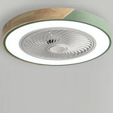 BreezeGlow | Skandinavische LED-Deckenleuchte mit integriertem Ventilator – Grün