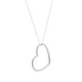 Elegante Herzanhänger Kette | Vegane Goldplattierte Schmuckidee – Silber
