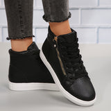 Birte | Damen High-Top Sneaker – Schwarz