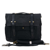 Seattle Canvas-Motorradsatteltasche 18L - Robuste Eleganz in Armygrün, Khaki oder Schwarz – Schwarz