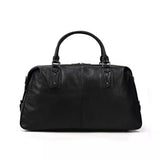 Aalborg™ Schwarze Leder-Holdall – Elegante 25L Reisetasche Mit Verstellbarem Lederriemen – Schwarz