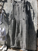 Keeley – Gestreifte Latzhose Mit Overalls – Schwarz