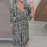 Frieda | Luftiges Sommerkleid mit V-Ausschnitt – Schwarz