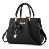 Claudete - Elegante Damen Ledertasche – Schwarz